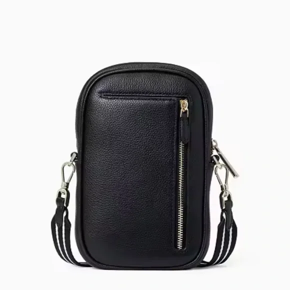NWT KATE SPADE N/S ROSIE PHONE CROSSBODY SOLID BLACK GOLD HARDWARE NORTH SOUTH - Picture 6 of 6